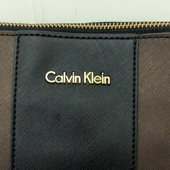 Calvin Klein Ck Must Monogram Recycled Crossbody Bag In Brown Black . Great Cond - Picture 7 of 14